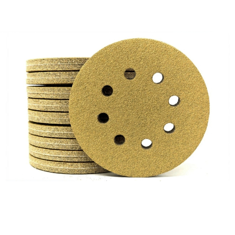 Yellow Ceramic 8 holes 125mm Sanding Disc
