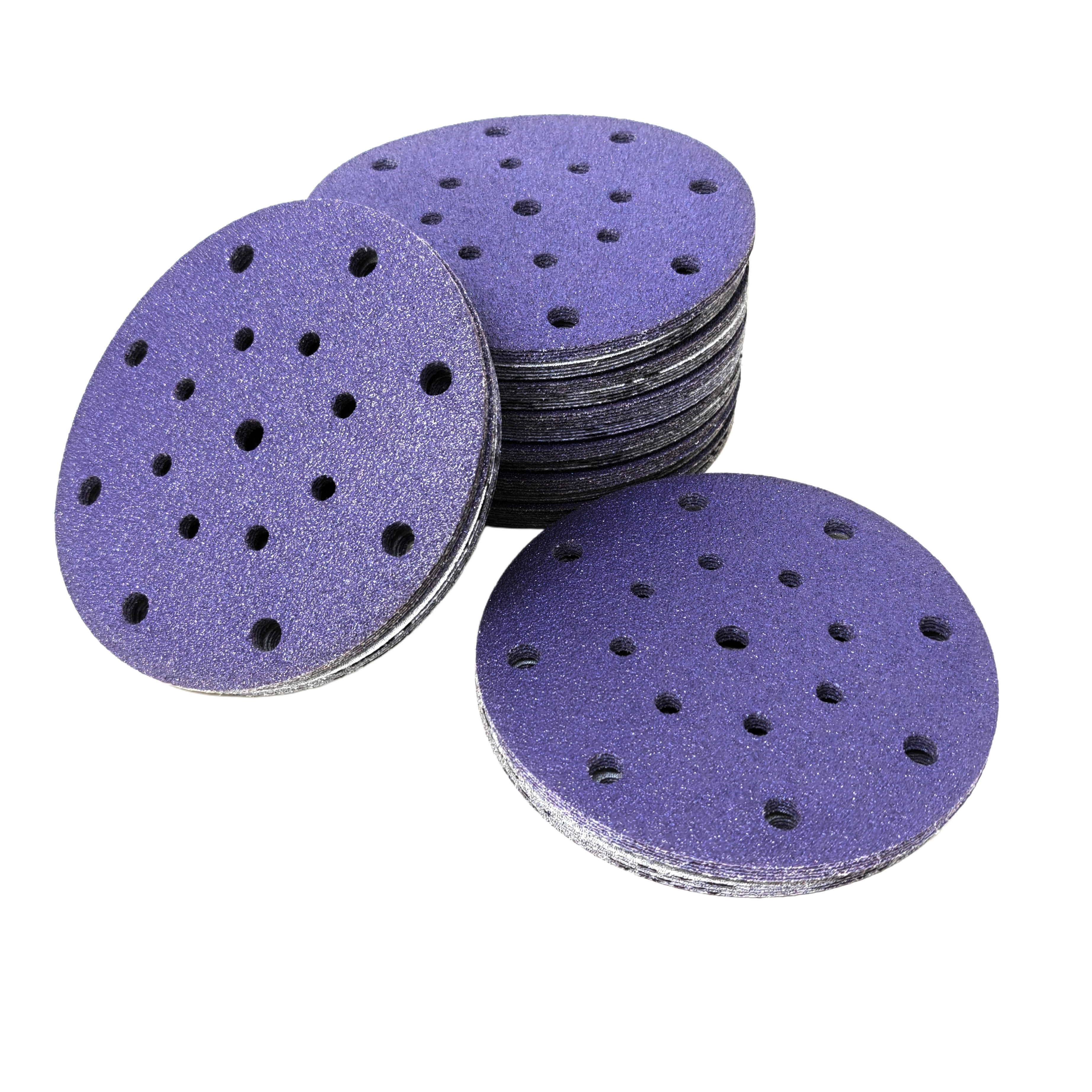 Purple Ceramic 17 Holes 150mm Sanding Disc 