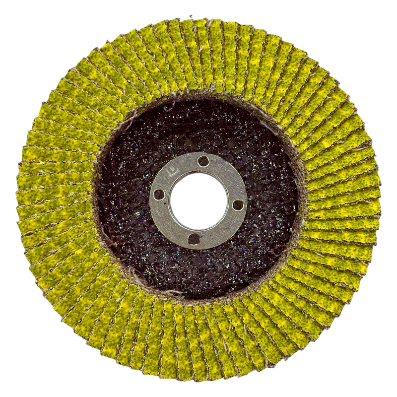 Yellow Ceramic Flap Disc – Fiber Backing