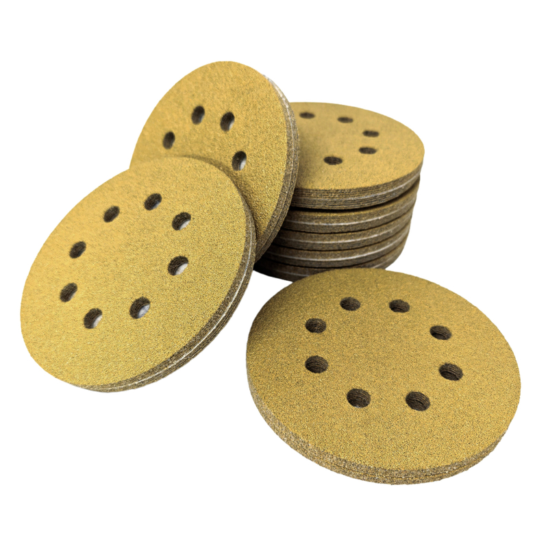 Yellow Ceramic 8 holes 125mm Sanding Disc