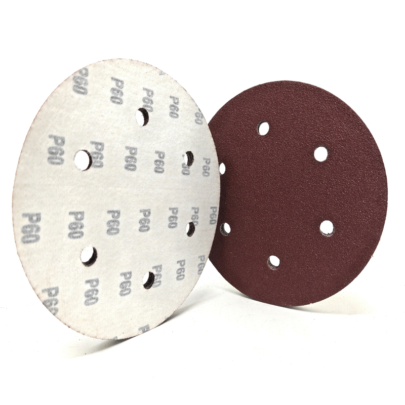 Red Aluminum Oxide 6 Holes 230mm Velcro Sanding Disc