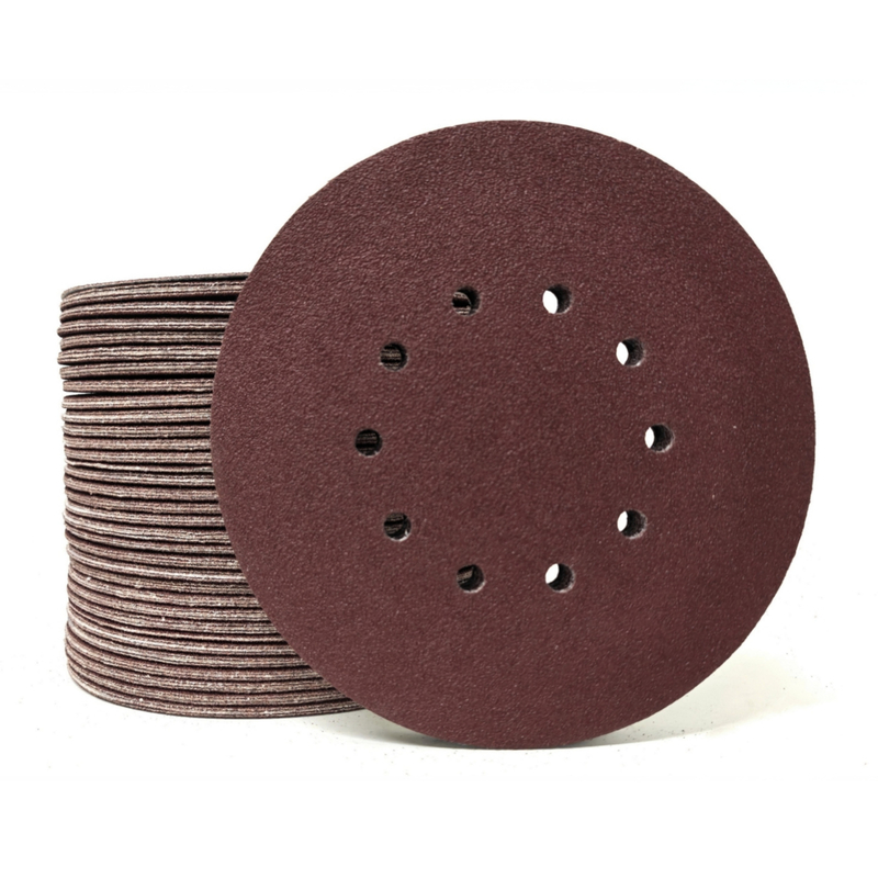 Red Aluminum Oxide 10 Holes 230mm Velcro Sanding Disc