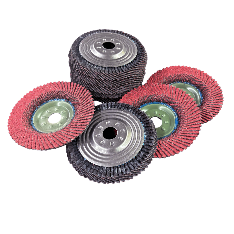 Red Aluminum Oxide Flap Disc - Metal Backing