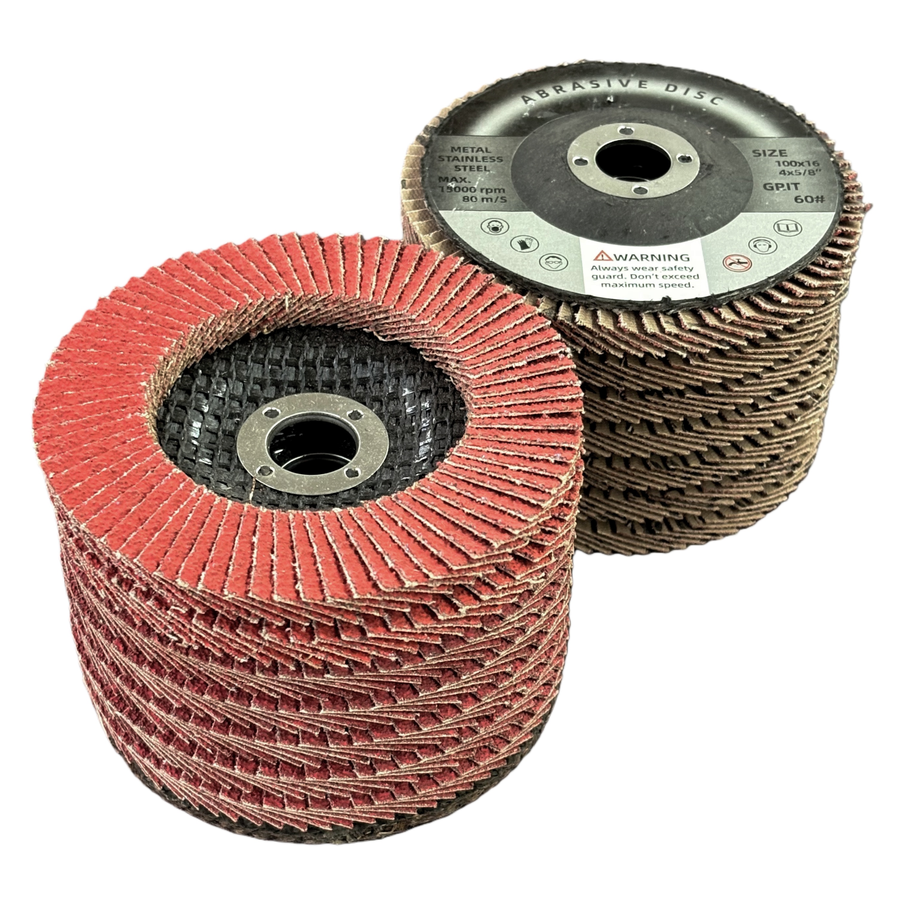 Red Ceramic Flap Disc – Fiber Backing