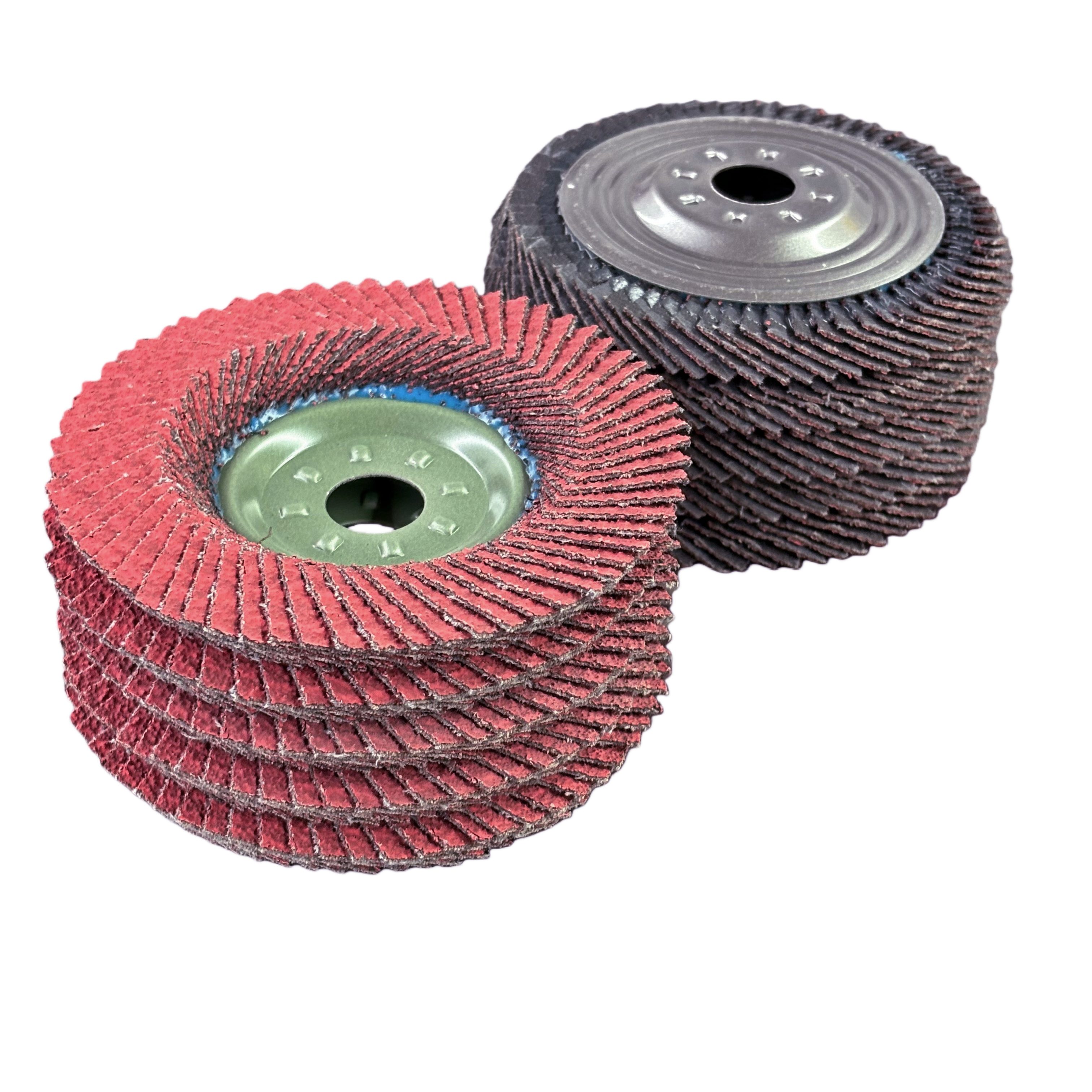 Red Aluminum Oxide Flap Disc - Metal Backing