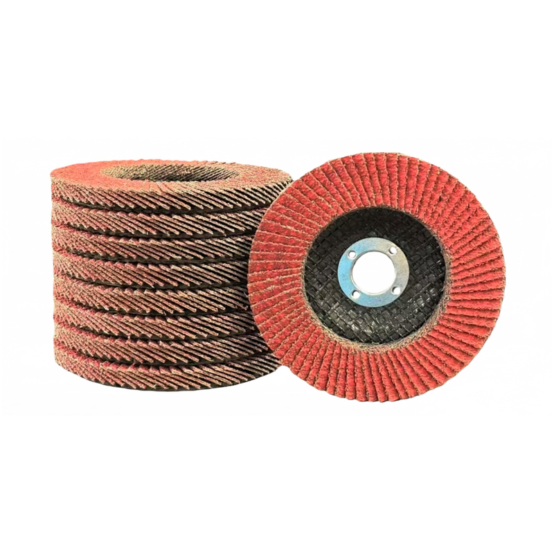 Red Ceramic Flap Disc – Fiber Backing