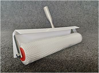 Spiked Flooring Roller, with metal handle and Acrylic Shield
