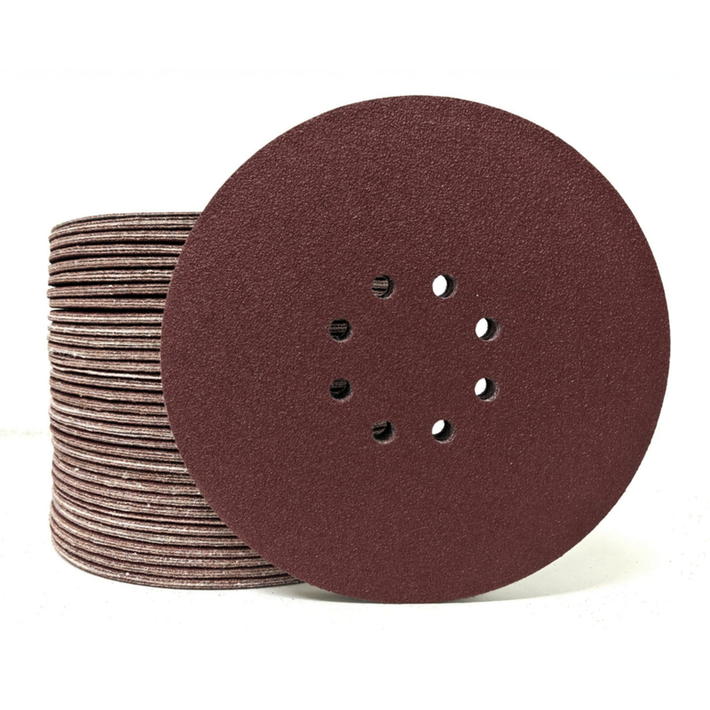 Red Aluminum Oxide 8 Holes 230mm Velcro Sanding Disc