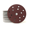 Red Aluminum Oxide 15 Holes 150mm Velcro Sanding Disc 