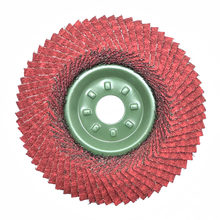 Red Aluminum Oxide Flap Disc - Metal Backing