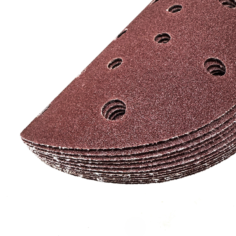 Red Aluminum Oxide 17 Holes 150mm Velcro Sanding Disc 