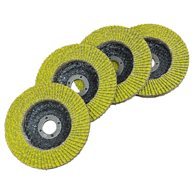 Yellow Ceramic Flap Disc – Fiber Backing