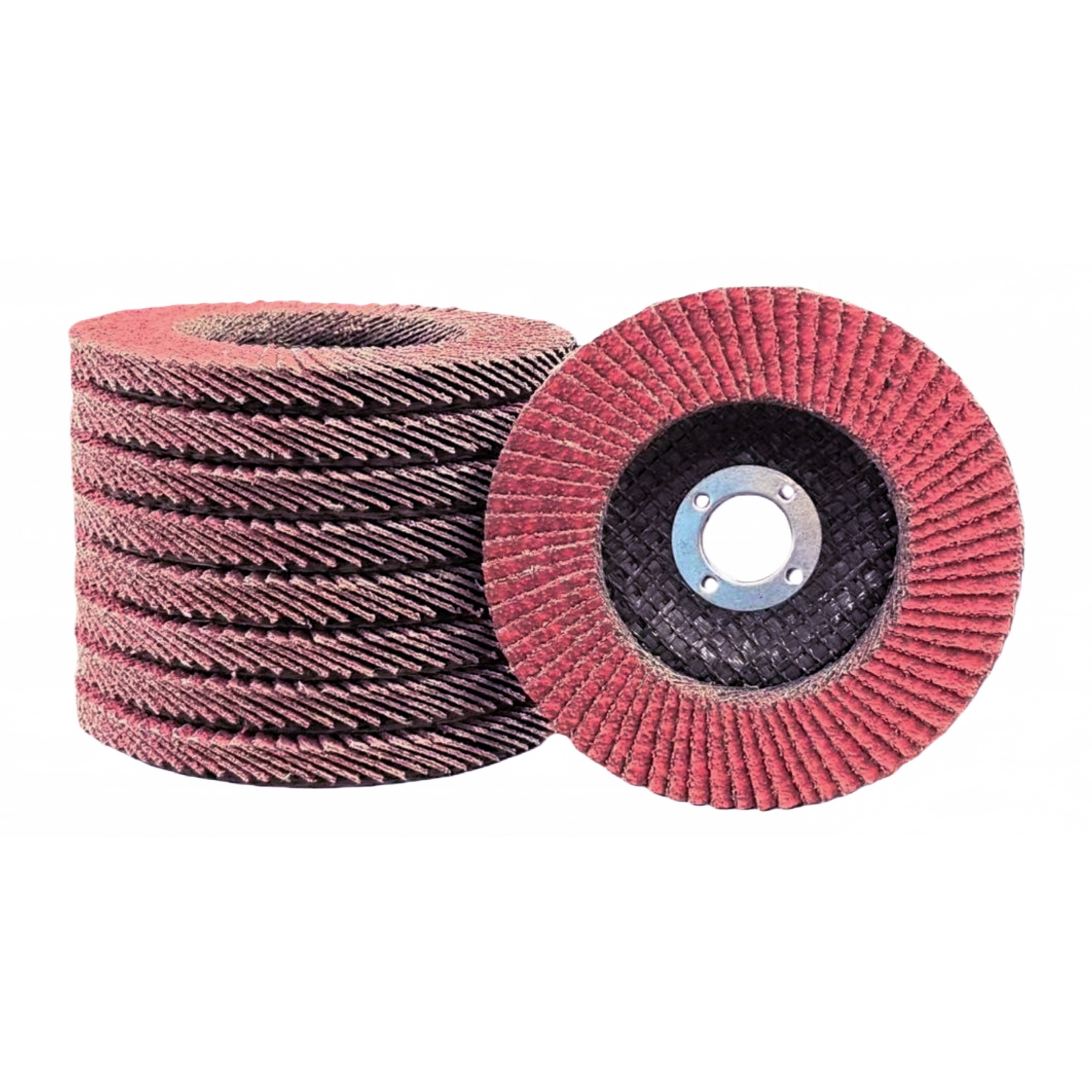 Red Aluminum Oxide Flap Disc – Fiber Backing