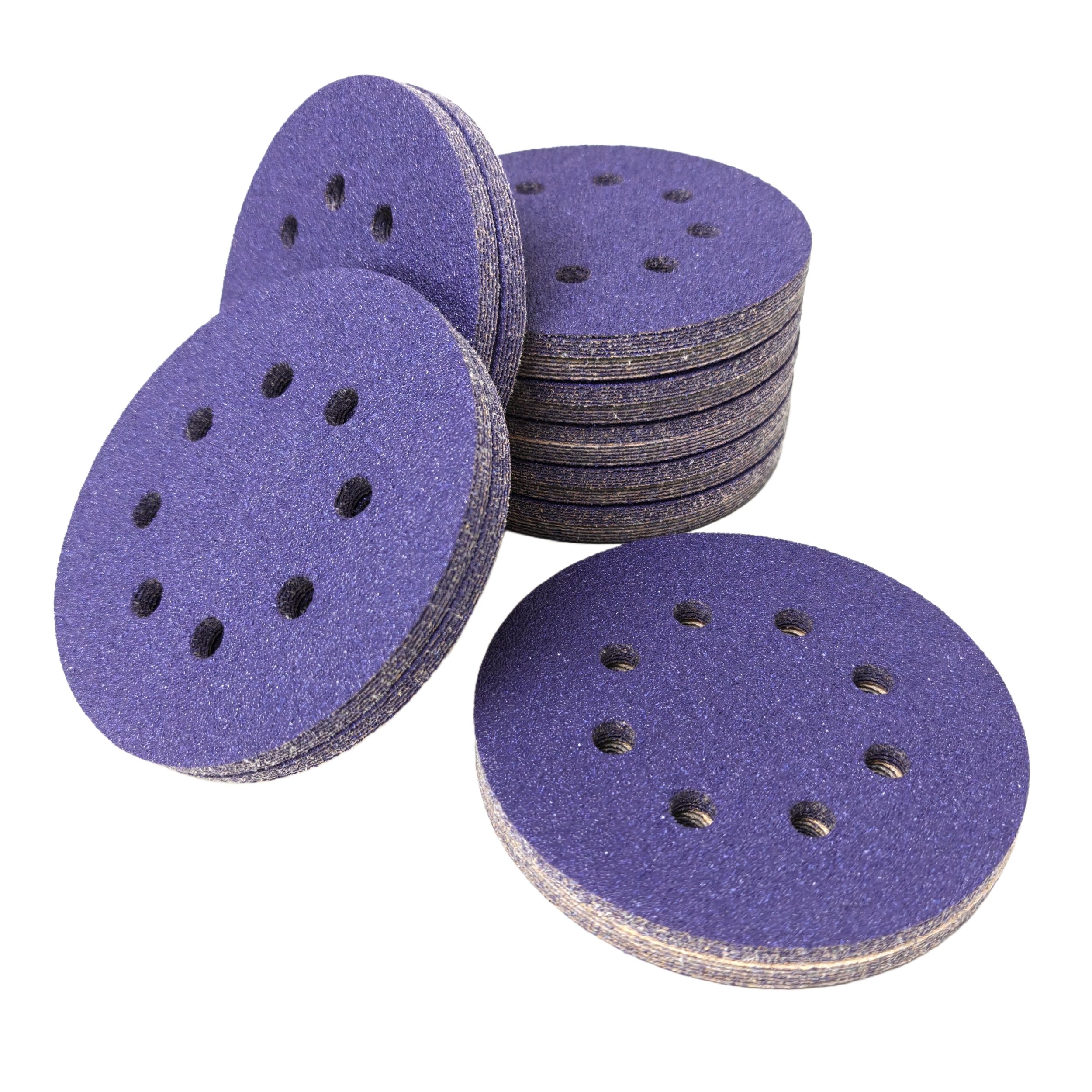 Purple Ceramic 8 Holes 125mm Sanding Disc