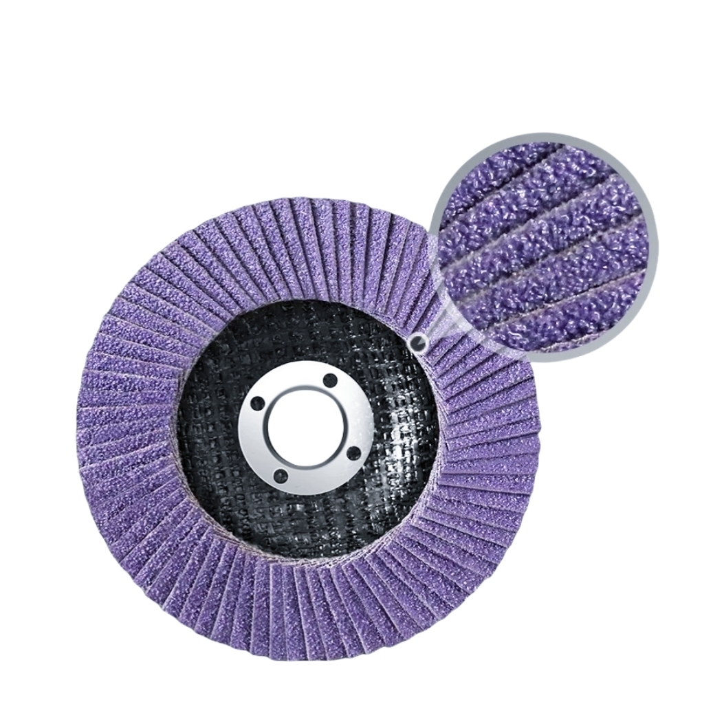 Purple Ceramic Flap Disc – Fiber Backing