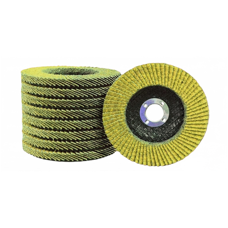 Yellow Ceramic Flap Disc – Fiber Backing