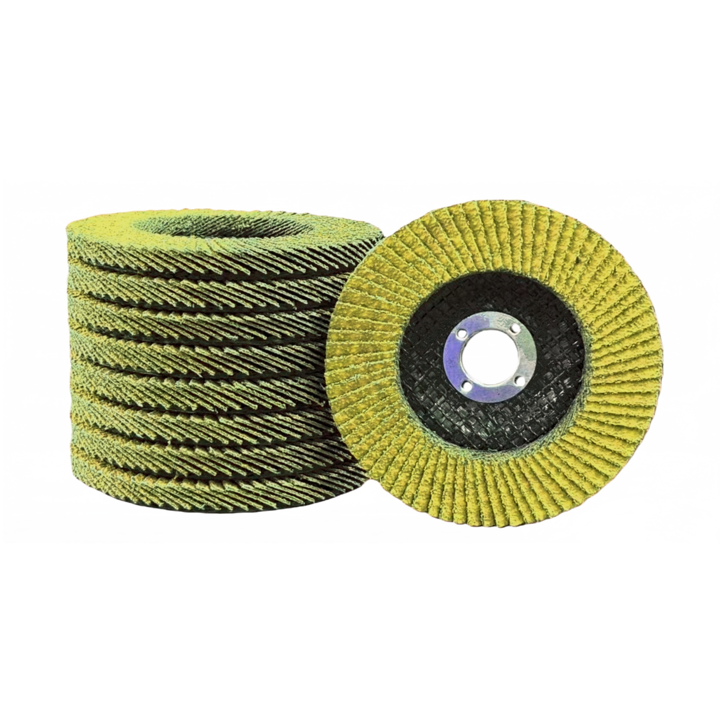 Yellow Ceramic Flap Disc – Fiber Backing