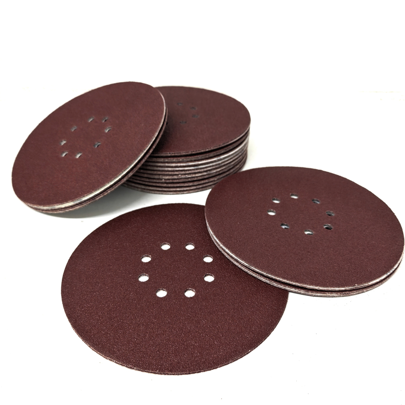 Red Aluminum Oxide 8 Holes 230mm Velcro Sanding Disc