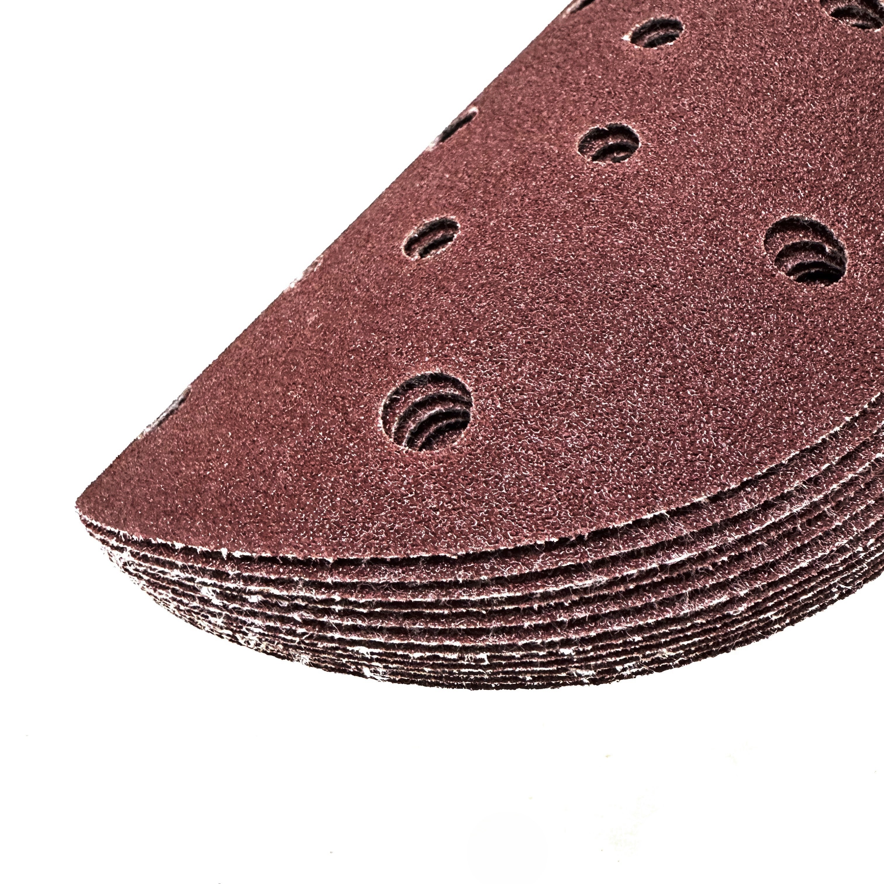 Red Aluminum Oxide 15 Holes 150mm Velcro Sanding Disc 